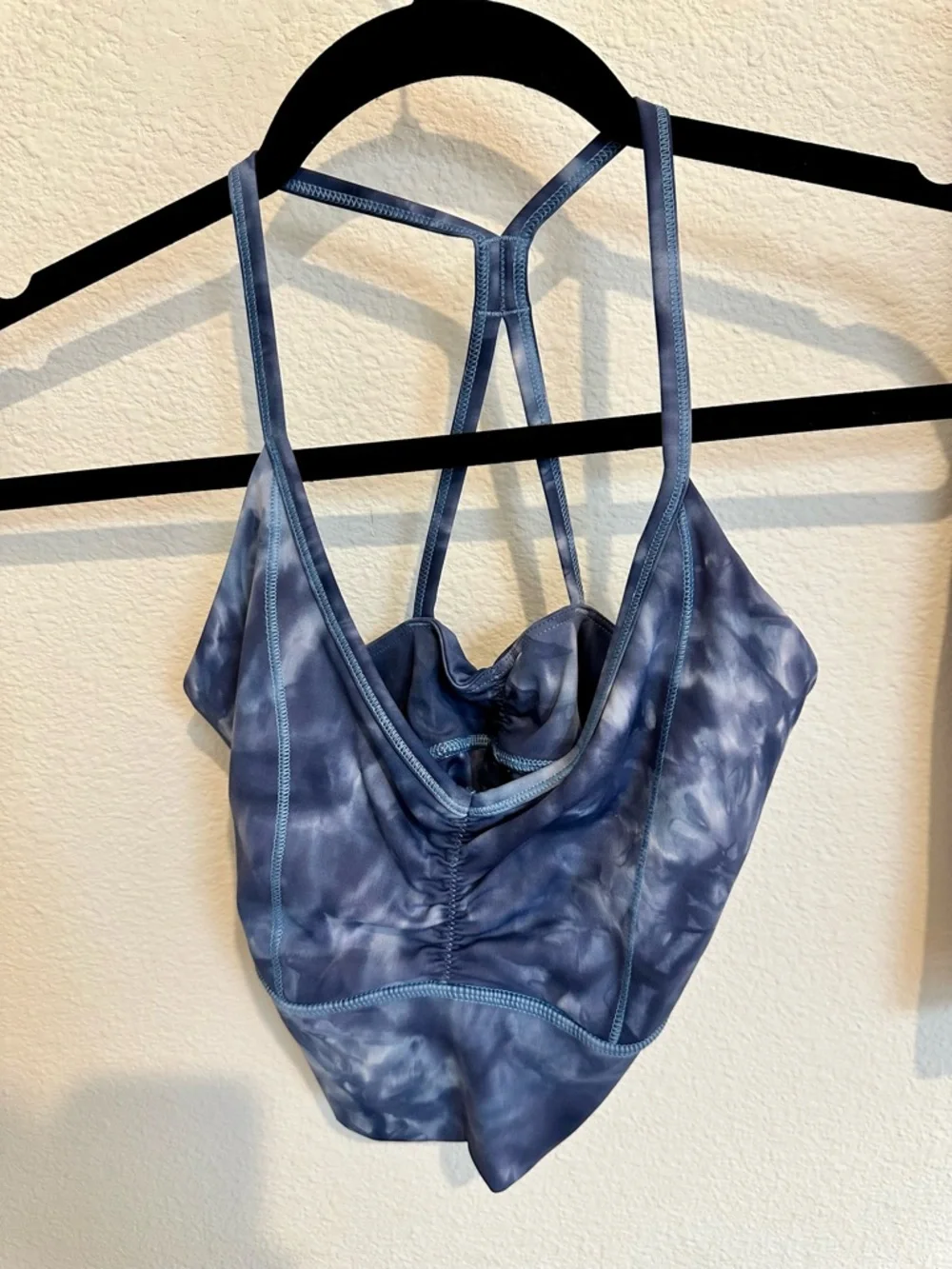 Gymshark Women's Blue Tie-Dye Athletic Shorts & Sports Bra Set - Picture 2 of 5
